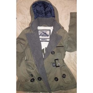 Superdry Jacket 100% Wool neckline